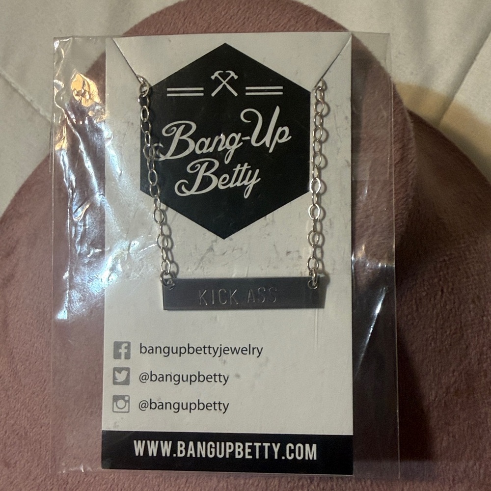 "Kick Ass" Silver Bar Necklace